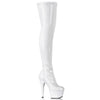 ADORE-3000 Plateau Overknee Stiefel Weiss von Pleaser
