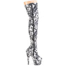 ADORE-3000DP Plateau Overknee Stiefel Dollar Print von Pleaser – Ansicht 5