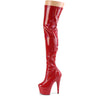 ADORE-3000HWR Plateau Overknee Stiefel Rot von Pleaser – Ansicht 3