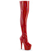 ADORE-3000HWR Plateau Overknee Stiefel Rot von Pleaser