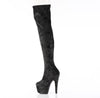 ADORE-3000WR Plateau Overknee Stiefel Schwarz von Pleaser – Ansicht 3