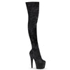 ADORE-3000WR Plateau Overknee Stiefel Schwarz von Pleaser