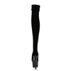 ADORE-3002 Plateau Overknee Stiefel Schwarz Samt von Pleaser – Ansicht 4