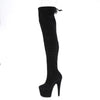 ADORE-3008 Plateau Overknee Stiefel Schwarz Samt von Pleaser – Ansicht 3