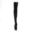 ADORE-3008 Plateau Overknee Stiefel Schwarz Samt von Pleaser – Ansicht 4