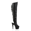 ADORE-3019 Plateau Overknee Stiefel Schwarz Matt von Pleaser – Ansicht 5