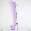 ADORE-3019 Plateau Peeptoe Overknee Stiefel Violett Matt von Pleaser – Ansicht 3