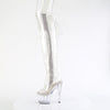 ADORE-3019C - Plateau Overknee Stiefel Peeptoe - Transparent von Pleaser – Ansicht 3
