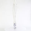 ADORE-3019C - Plateau Overknee Stiefel Peeptoe - Transparent von Pleaser – Ansicht 4
