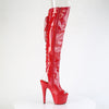 ADORE-3019HWR Stiefelette Plateau Rot von Pleaser – Ansicht 5