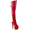 ADORE-3019HWR Stiefelette Plateau Rot von Pleaser
