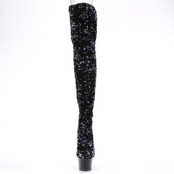 ADORE-3020 Plateau Overknee Stiefel - Schwarz von Pleaser – Ansicht 2