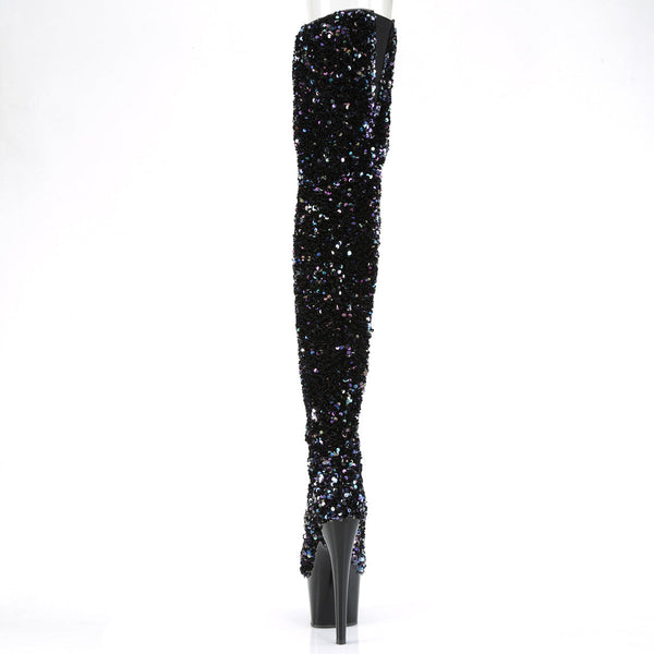 ADORE-3020 Plateau Overknee Stiefel - Schwarz von Pleaser – Ansicht 4