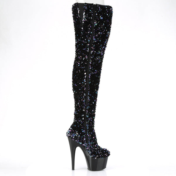 ADORE-3020 Plateau Overknee Stiefel - Schwarz von Pleaser – Ansicht 5