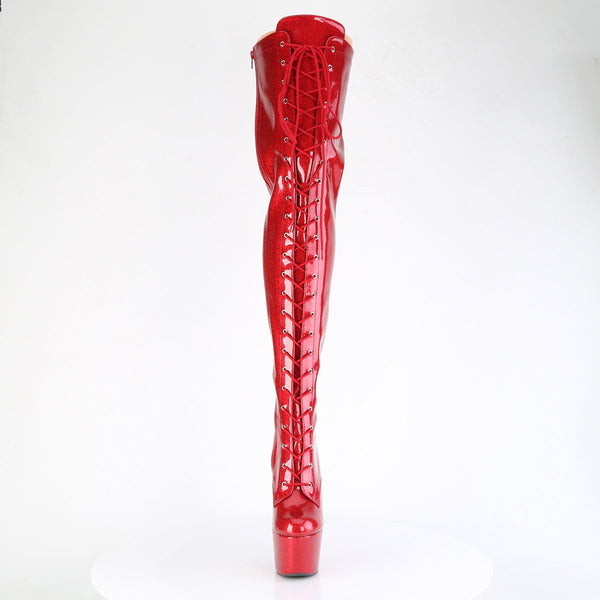 ADORE-3020GP Overknee Plateauschuhe Rot von Pleaser – Ansicht 2