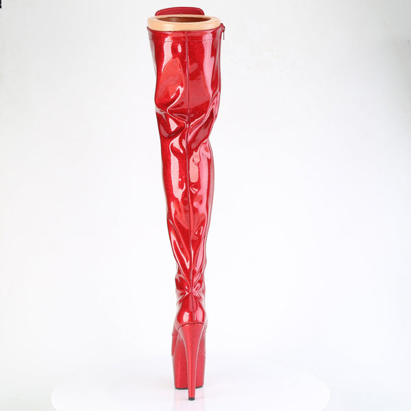 ADORE-3020GP Overknee Plateauschuhe Rot von Pleaser – Ansicht 4