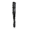 ADORE-3028 Plateau Overknee Stiefel Schwarz Lack von Pleaser – Ansicht 4