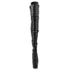 ADORE-3028 Plateau Overknee Stiefel Schwarz Matt von Pleaser – Ansicht 2