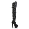 ADORE-3028 Plateau Overknee Stiefel Schwarz Matt von Pleaser – Ansicht 5