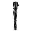 ADORE-3050 Plateau Overknee Stiefel Schwarz Lack von Pleaser – Ansicht 2