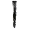 ADORE-3063 Plateau Overknee Stiefel - Schwarz von Pleaser – Ansicht 4