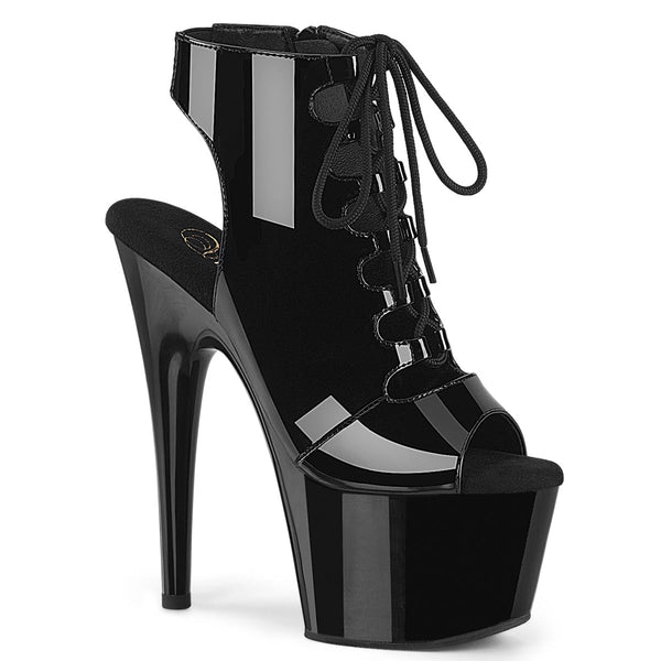 ADORE-700-20 Stiefelette Plateauschuhe Schwarz von Pleaser