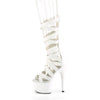 ADORE-700-48 Plateau Stiefel - Weiß von Pleaser – Ansicht 3