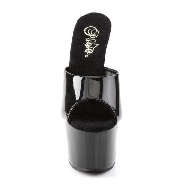 ADORE-701 Plateau Pantoletten Schwarz Lack von Pleaser – Ansicht 2