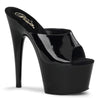 ADORE-701 Plateau Pantoletten Schwarz Lack von Pleaser