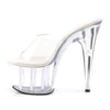 ADORE-701 Plateau Pantoletten Transparent von Pleaser – Ansicht 3