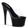 ADORE-701 Plateau Pantoletten Transparent/Schwarz von Pleaser