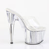 ADORE-701G Plateau Pantoletten Silber von Pleaser – Ansicht 5