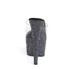 ADORE-701LG Plateau Pantoletten - Schwarz Glitzer von Pleaser – Ansicht 4