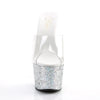 ADORE-701LG Plateau Pantoletten Silber von Pleaser – Ansicht 2