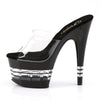 ADORE-701LN Plateau Pantoletten Transparent/Schwarz von Pleaser – Ansicht 3