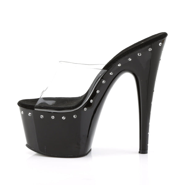 ADORE-701LS Plateau Pantoletten - Schwarz von Pleaser – Ansicht 3