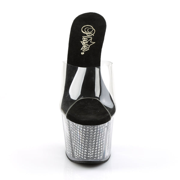 ADORE-701SRS Plateau Pantoletten - Schwarz von Pleaser – Ansicht 2