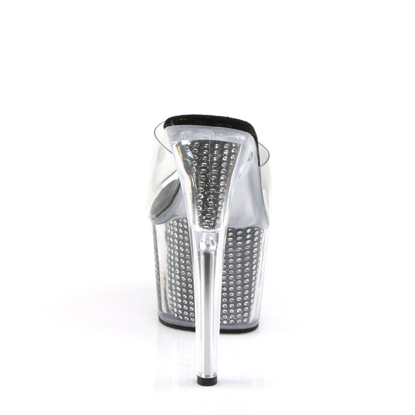 ADORE-701SRS Plateau Pantoletten - Schwarz von Pleaser – Ansicht 4