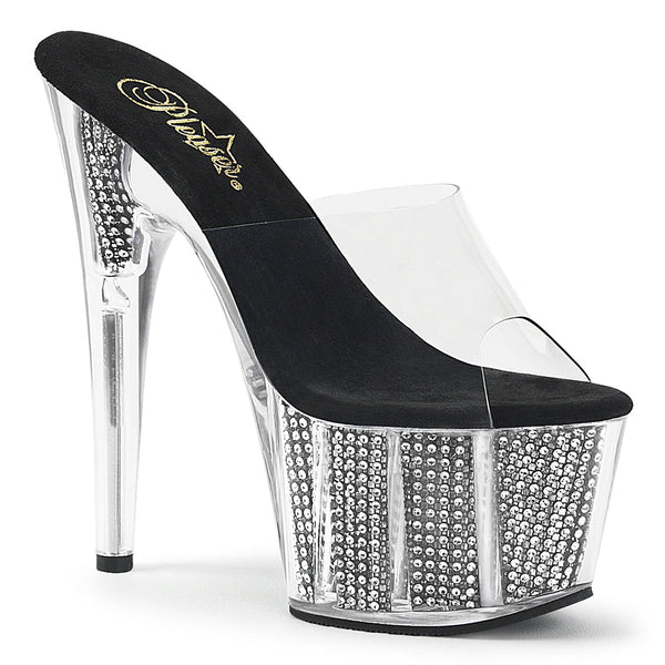 ADORE-701SRS Plateau Pantoletten - Schwarz von Pleaser