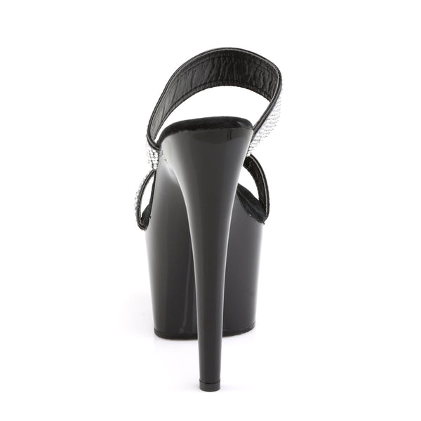 ADORE-702-2 Plateau Pantoletten von Lack Schwarz | Pleaser – Ansicht 4