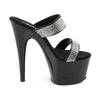 ADORE-702-2 Plateau Pantoletten von Lack Schwarz | Pleaser – Ansicht 5