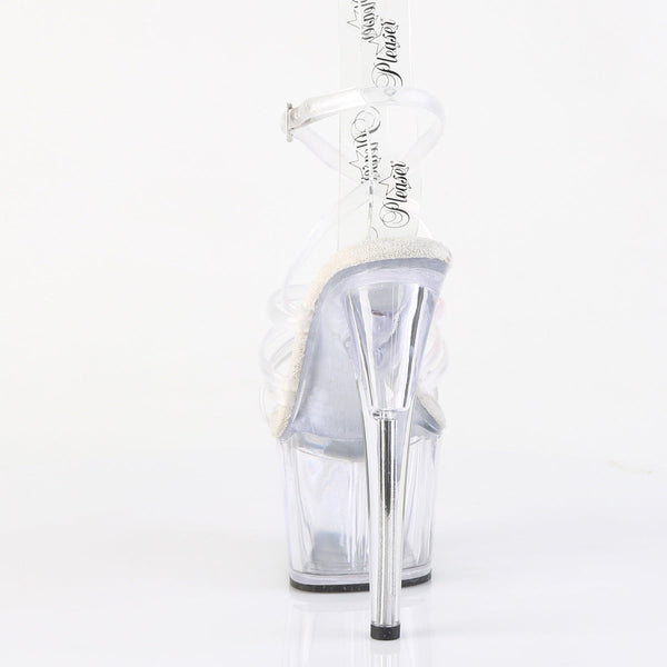 ADORE-706 Plateau Sandaletten Transparent von Pleaser – Ansicht 4