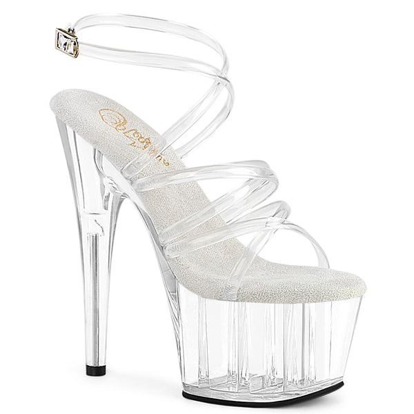 ADORE-706 Plateau Sandaletten Transparent von Pleaser