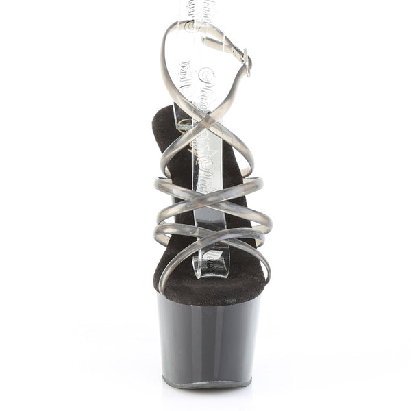 ADORE-706 Plateau Sandaletten Schwarz Lack von Pleaser – Ansicht 2