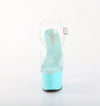 ADORE-708 Plateau Sandaletten Blau Türkis von Pleaser – Ansicht 2