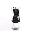 ADORE-708 Plateau Sandaletten Schwarz/Transparent von Pleaser – Ansicht 2