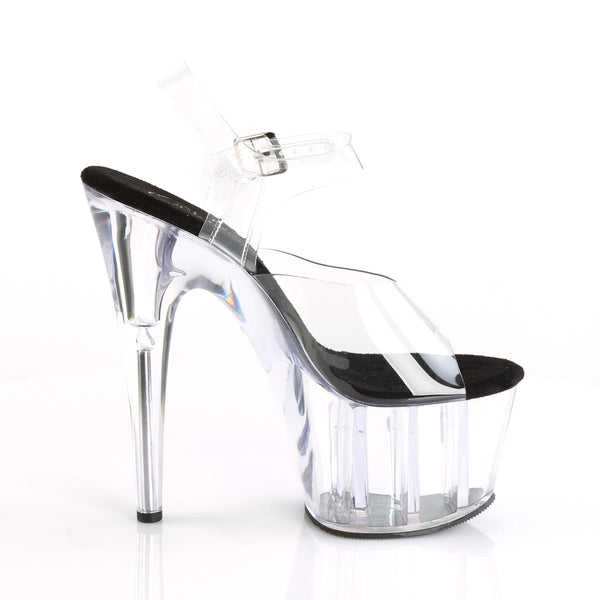 ADORE-708 Plateau Sandaletten Schwarz/Transparent von Pleaser – Ansicht 5