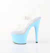 ADORE-708 Plateau Sandaletten Hell Blau Lack von Pleaser – Ansicht 3