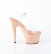 ADORE-708 Plateau Sandaletten Beige Lack von Pleaser – Ansicht 5