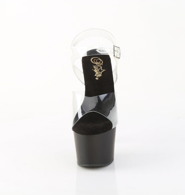 ADORE-708 Plateau Sandaletten Schwarz Matt von Pleaser – Ansicht 2